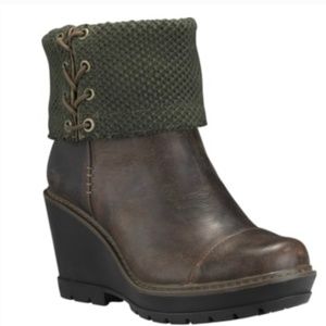 NWOT Timberland Kellis Mid Fold Down Boots 7 Brown Olive